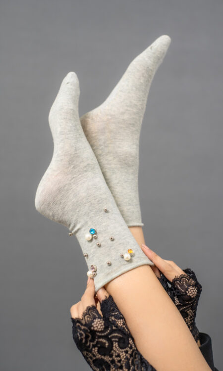 Κάλτσες με χάντρες και μαργαριτάρια